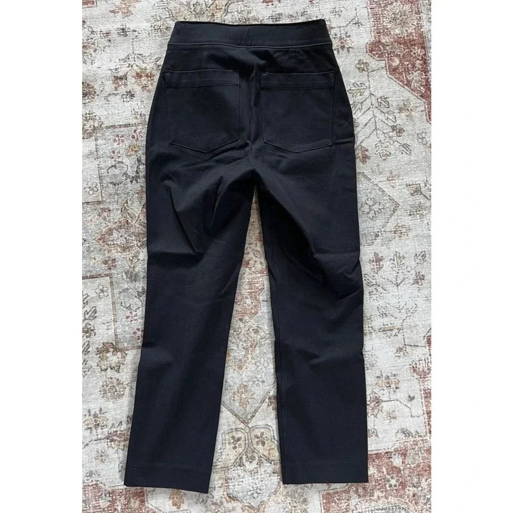 Spanx Polished Ankle Slim Black Pants Straight Womens Peite Size XS - Picture 9 of 10